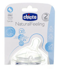 Chicco Natural Feeling Tettarella Silicone 6 Mesi Flusso Pappa 2 Pezzi -  TuttoFarma