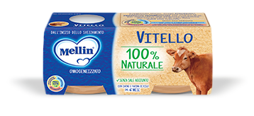 Mellin Omogeneizzato Vitello 4 Mesi - 2 x 80 gr - Vico Food Box