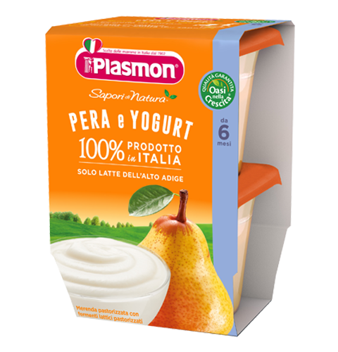 Plasmon La Merenda Dei Bambini Sapori Di Natura Mela Yogurt Asettico 2 X  120 G